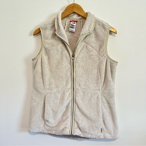 The north face creamy white zip up vest